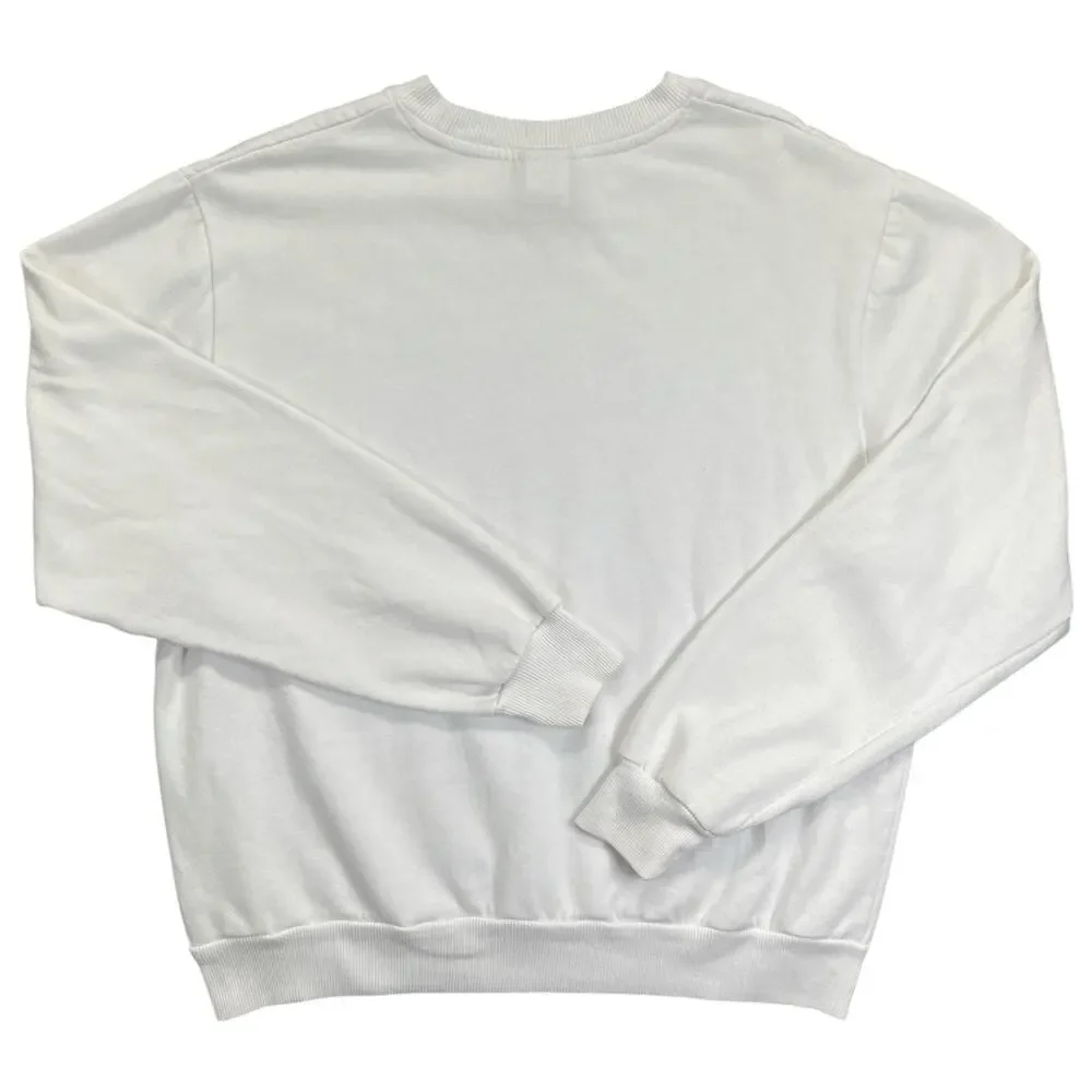 Mickey Mouse Ski Sweatshirt Women’s M White Disney Graphic Vintage Style